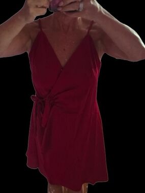 Cupshe Red Mini Wrap Dress